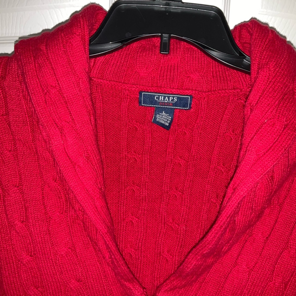 Chaps Bold Red Knit Pullover